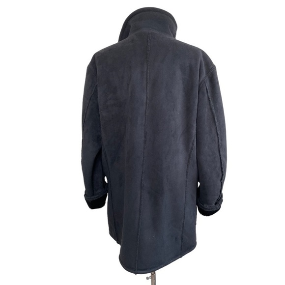 EMPORIO ARMANI Reversible Synthetic Shearling Coat size 50 - Picture 9 of 15